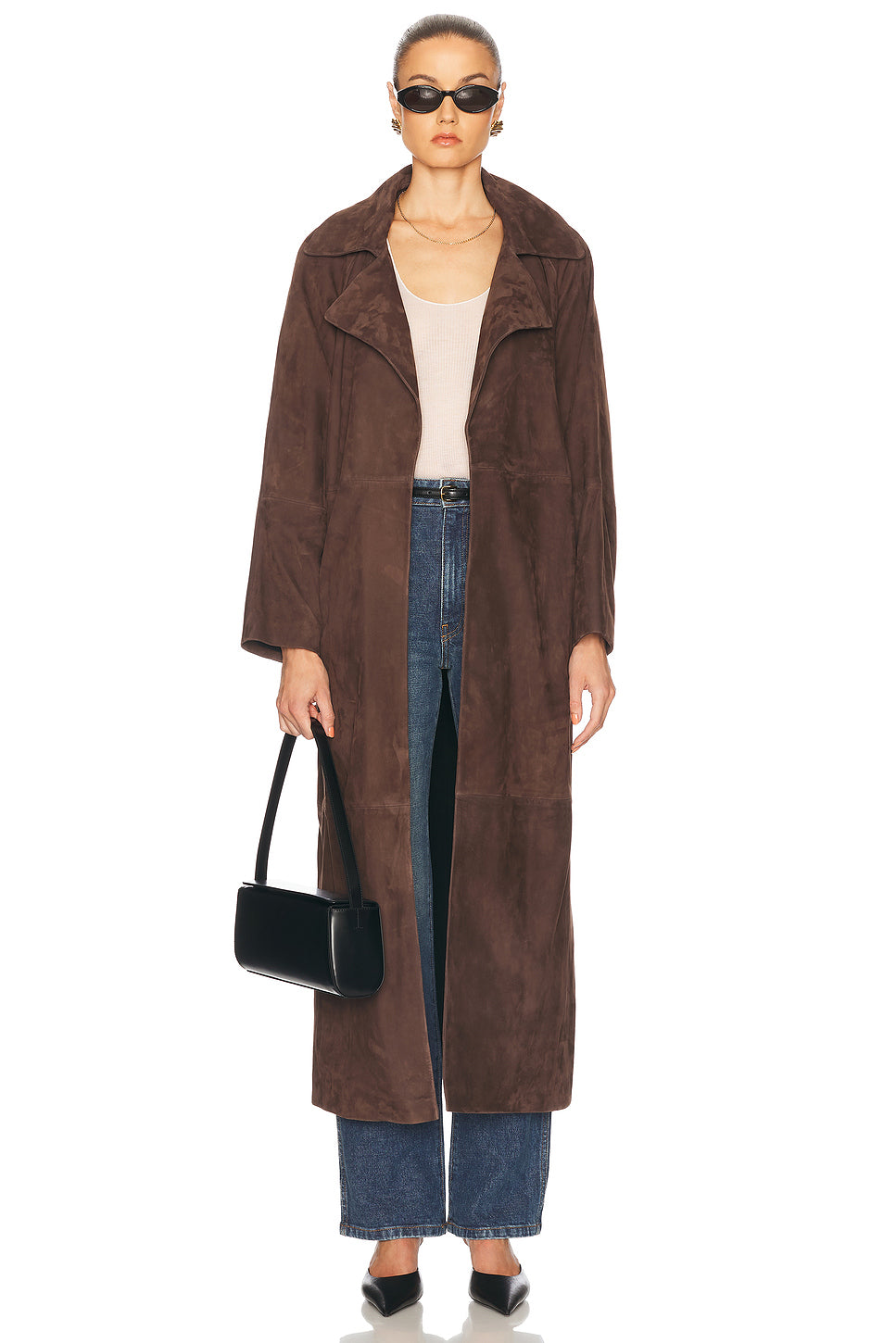 Althea Belted Suede Coat
