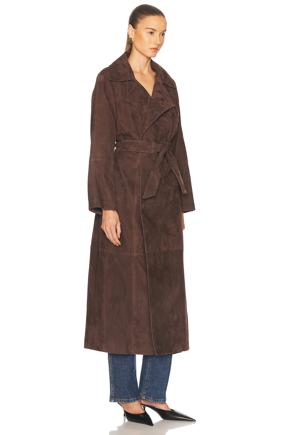 Althea Belted Suede Coat