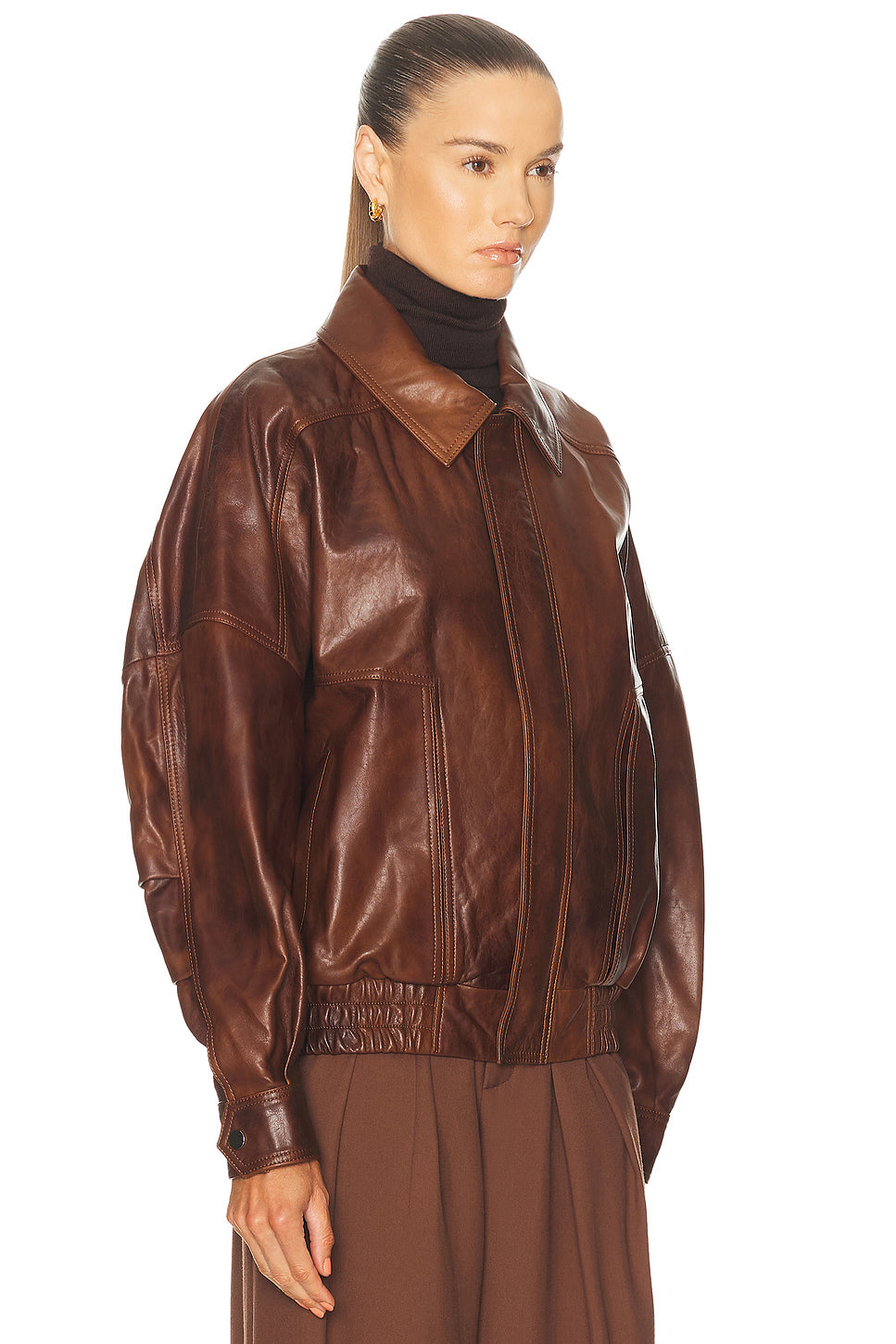 for FWRD Dalma Relaxed Leather Jacket