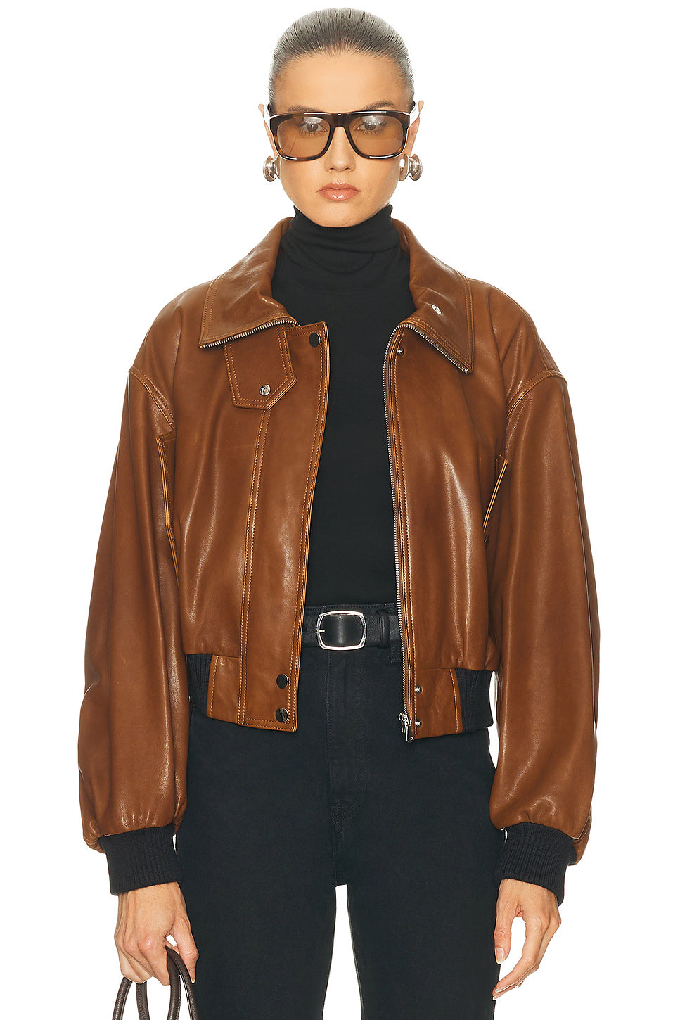 Briar Cropped Bomber Jacket