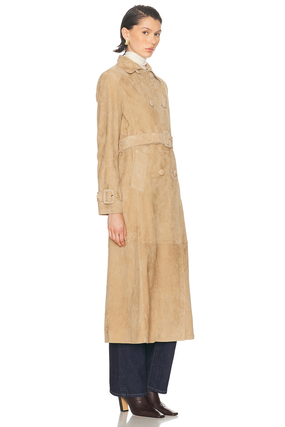 Tate Suede Trench Coat