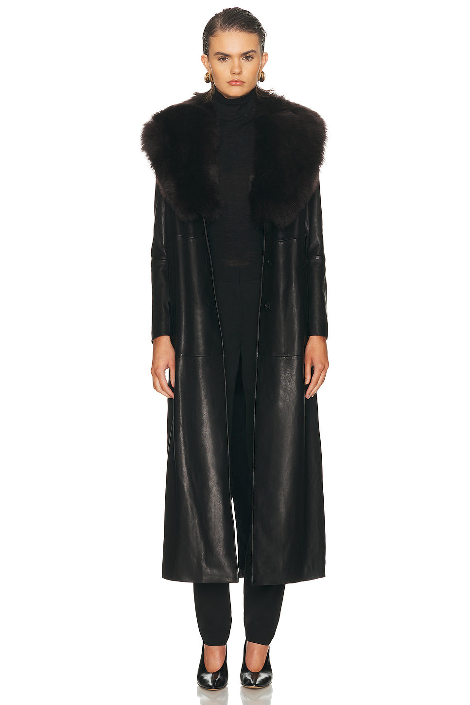 Dakota Glamorous Leather Coat