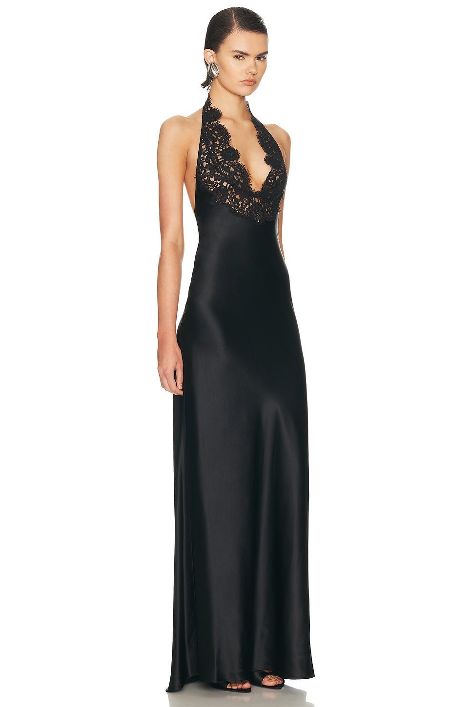 Noemi Lace Halter Gown
