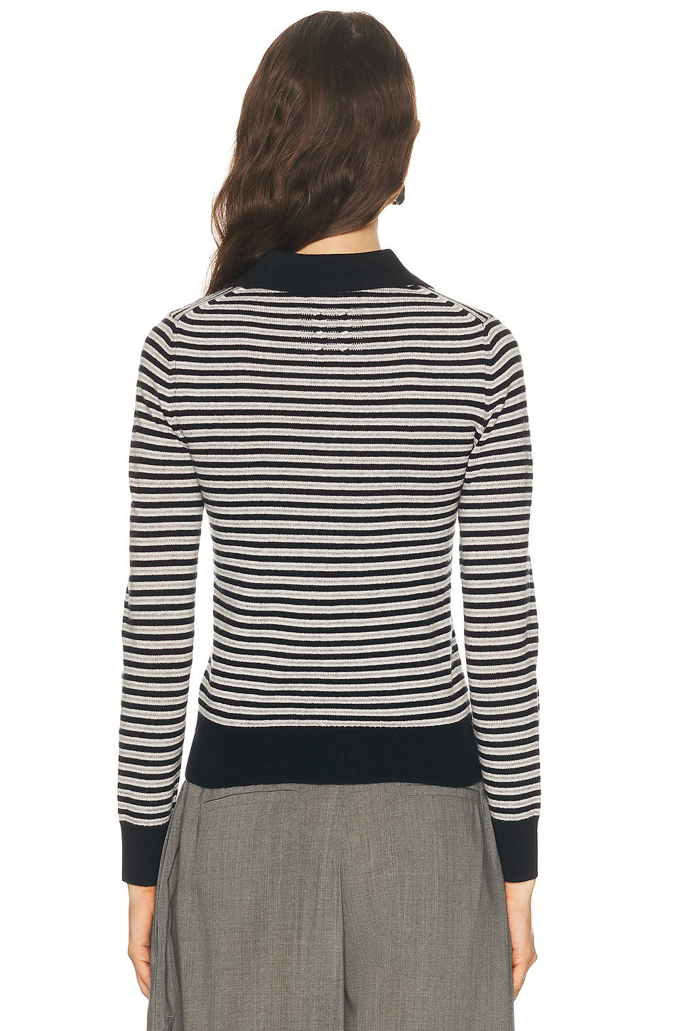 Prescott Stripe Polo Knit Top