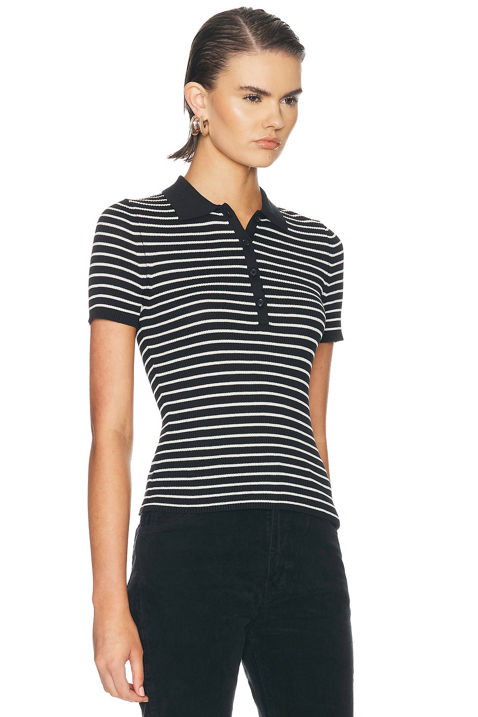 Fenna Stripe Polo Top