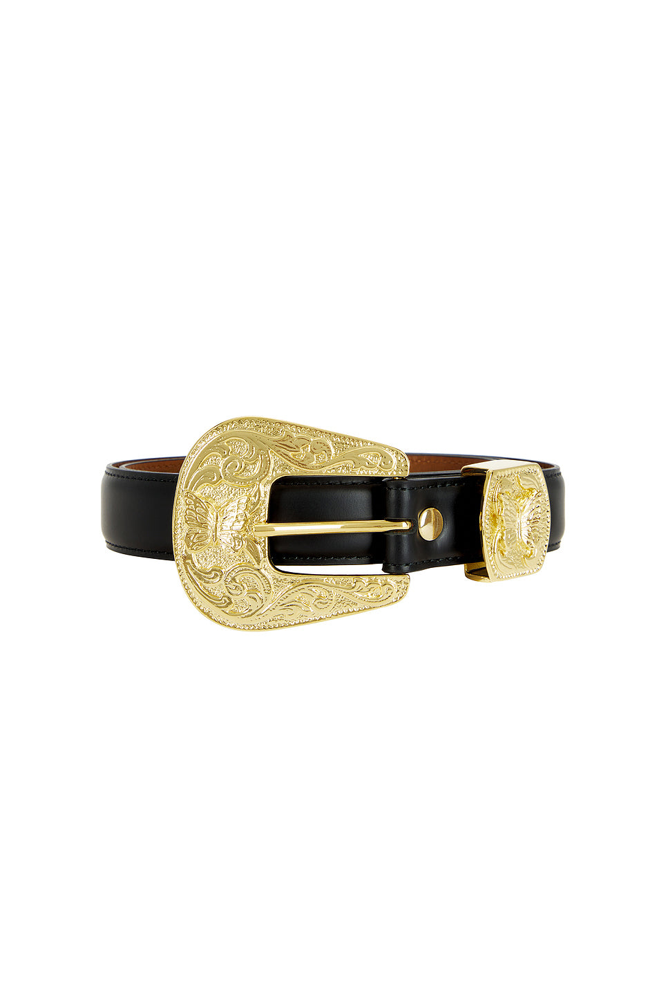 Leather Papillon Western Tip Belt