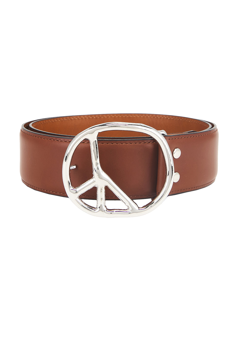 Peace Steer Leather Buckle Belt