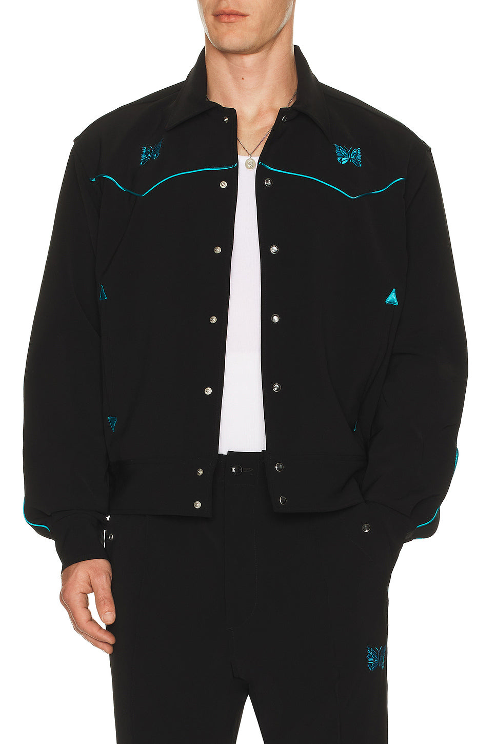 Piping Cowboy Jacket Poly Double Cloth