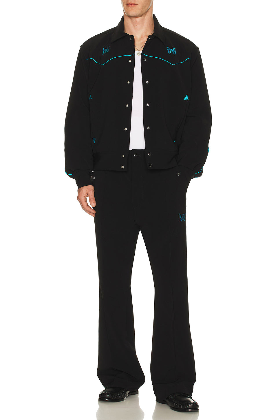 Piping Cowboy Jacket Poly Double Cloth