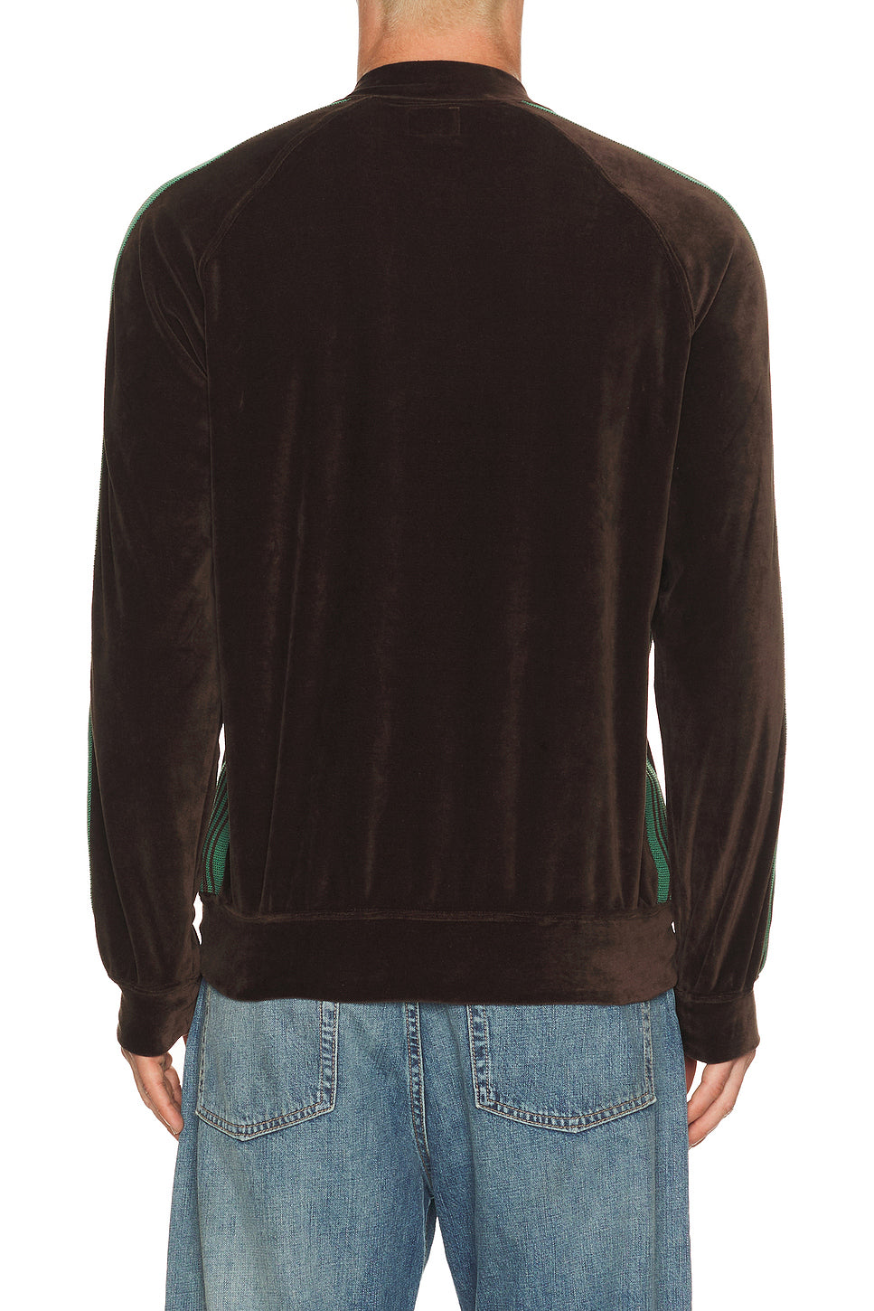 Rib Collar Track Jacketin Brown