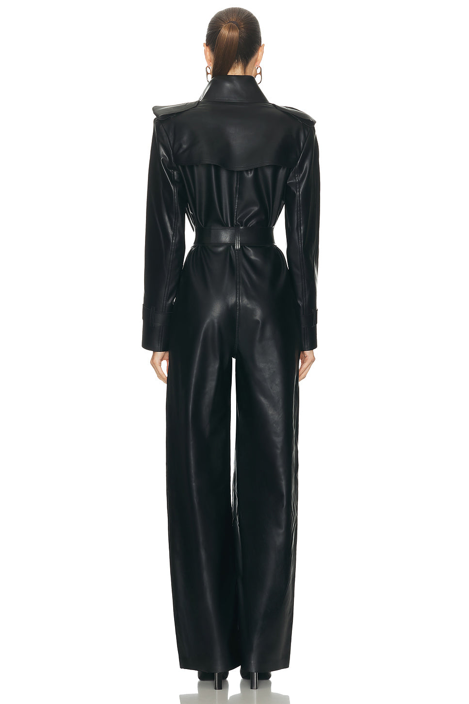 Double Breasted Trench Straight Leg Jumpsuit