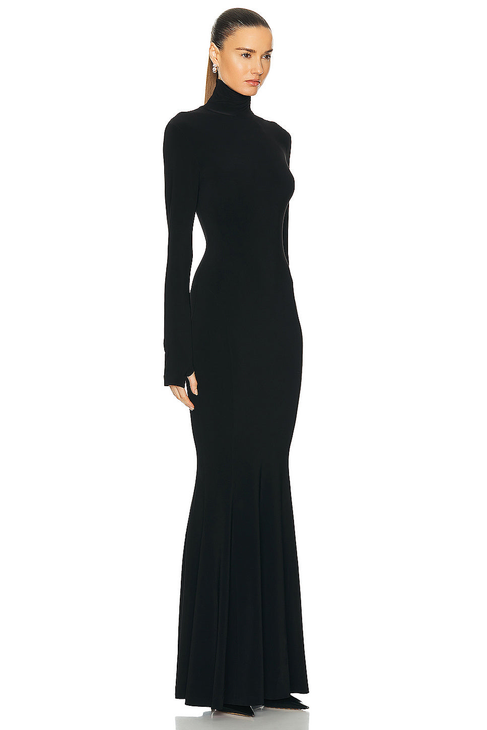 Long Sleeve Turtle Fishtail Gown