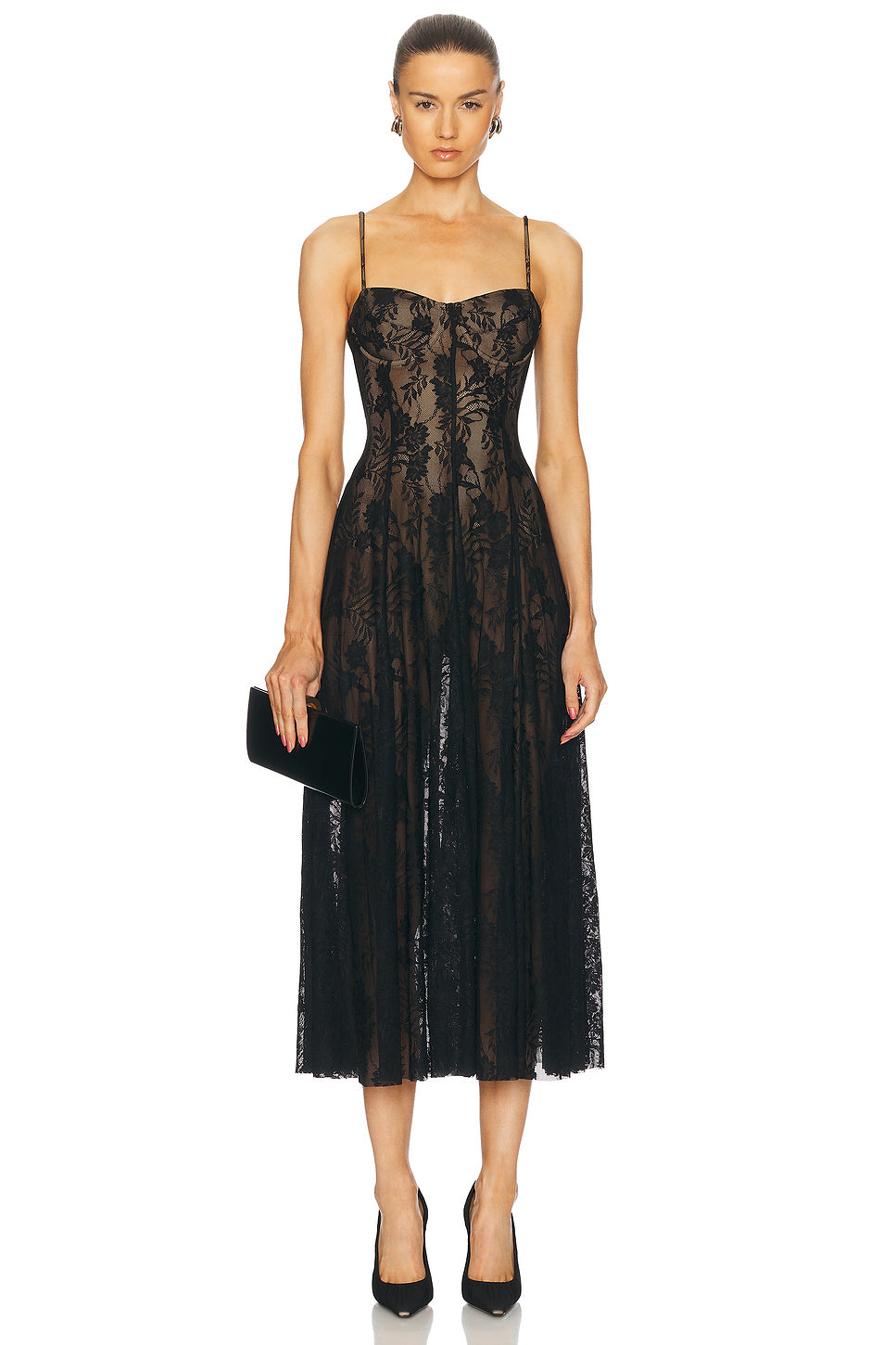 Underwire Midcalf Dress With Bodysuit