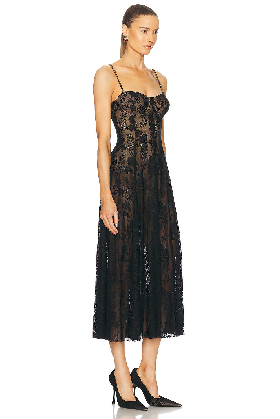 Underwire Midcalf Dress With Bodysuit