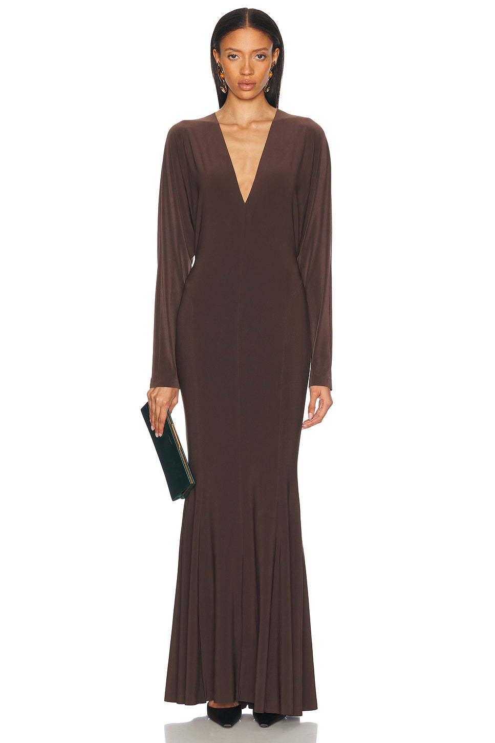 for FWRD Dolman V Neck Fishtail Gown