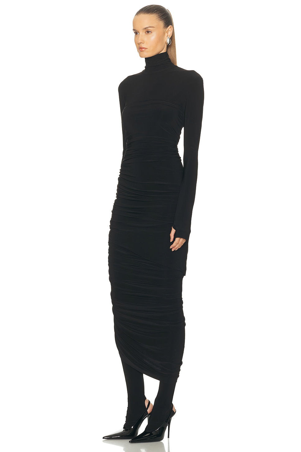 Long Sleeve Turtleneck Strapless Diana Gown