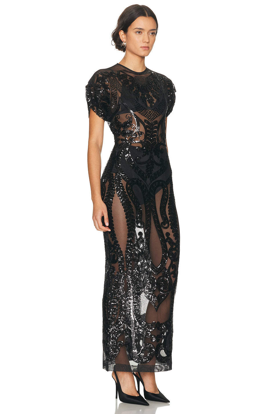 Cap Sleeve Long Dress