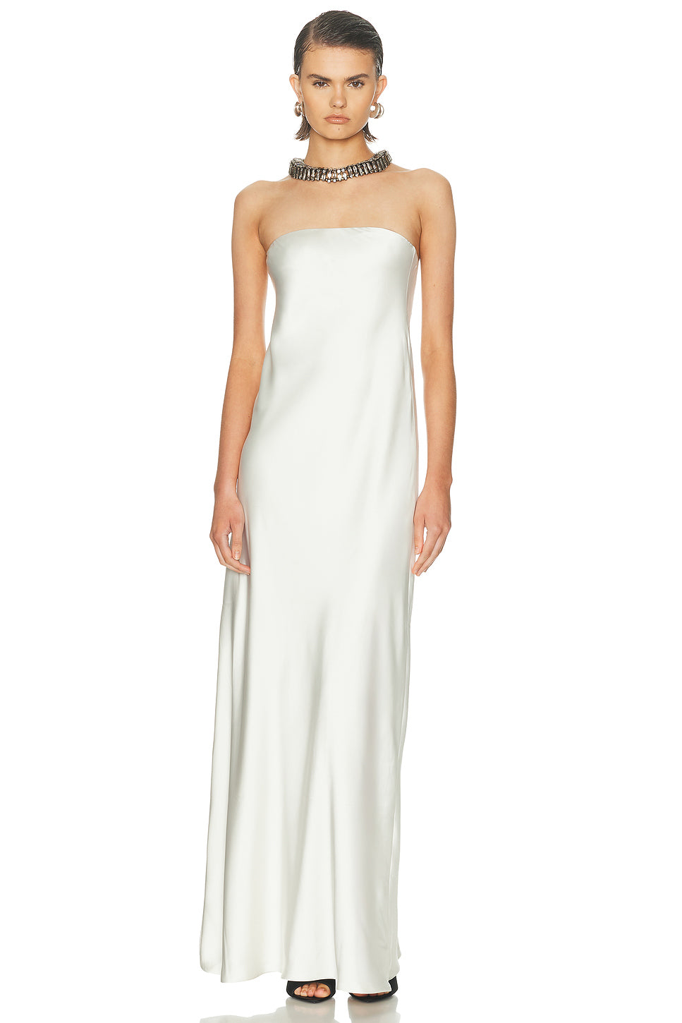 Bias Strapless Gown