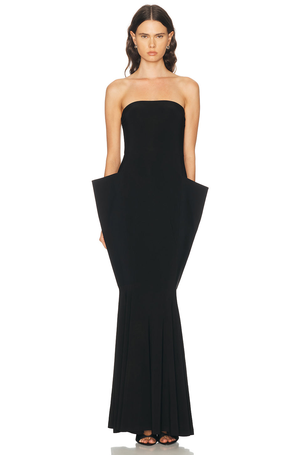 Strapless Wing Fishtail Gown