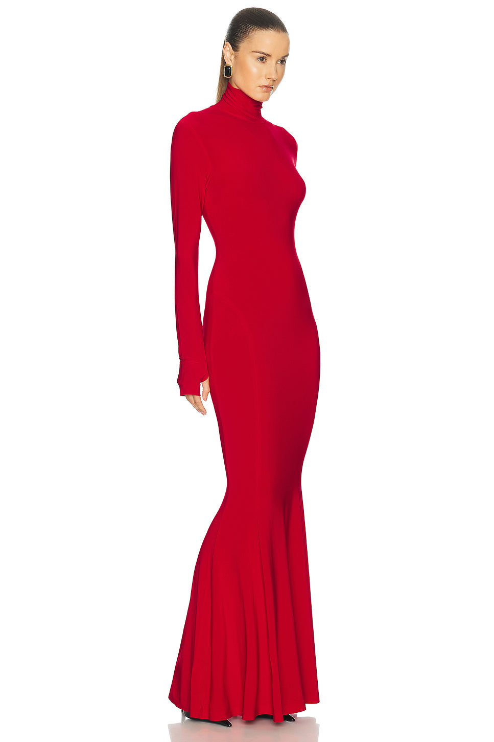 Long Sleeve Turtle Fishtail Gown