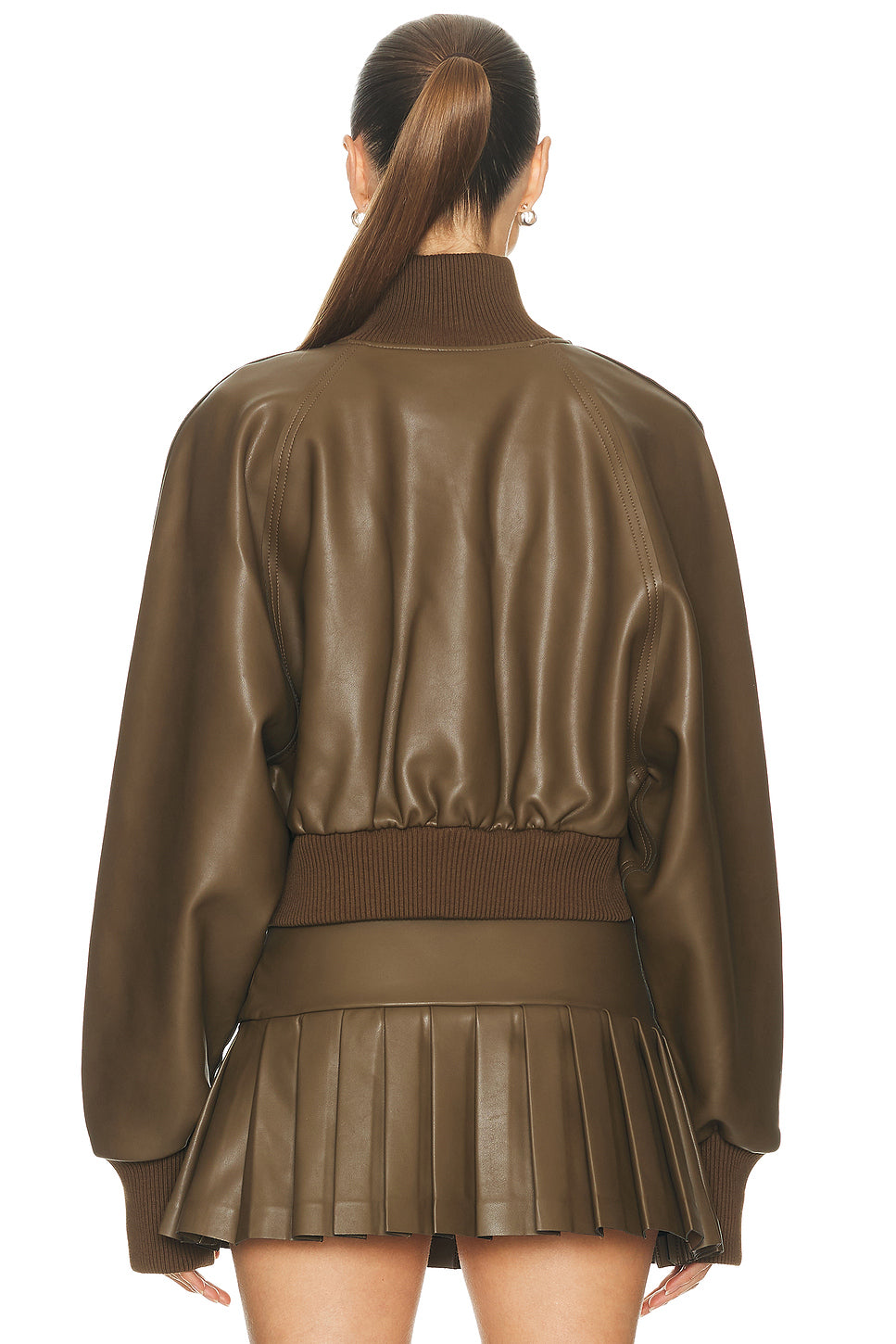 Oversized Turtleneck Bomber Jacket