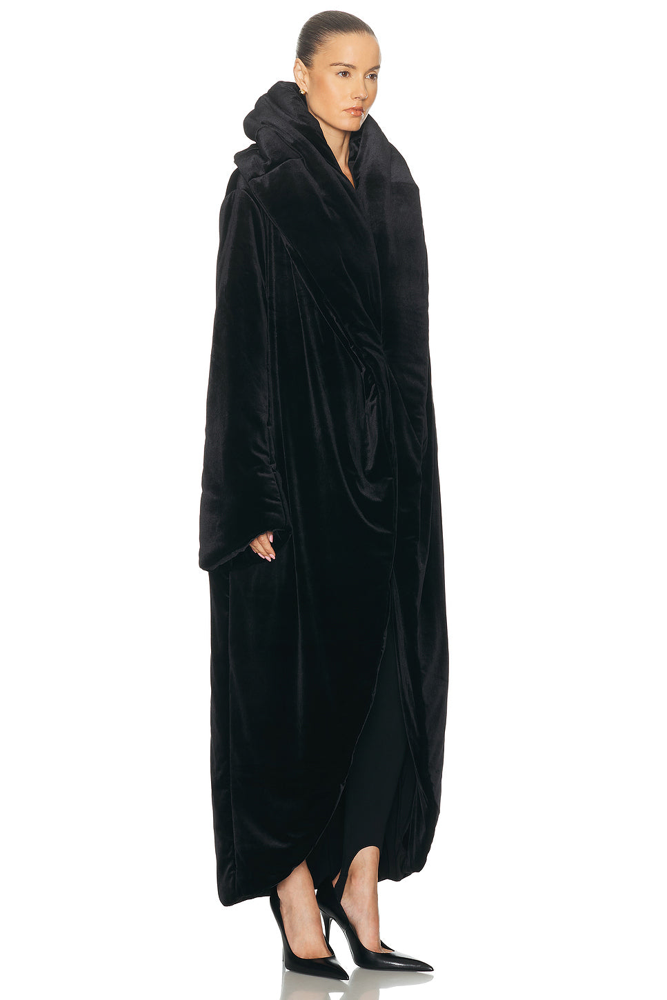 Oversized Shawl Collar Maxi Coat