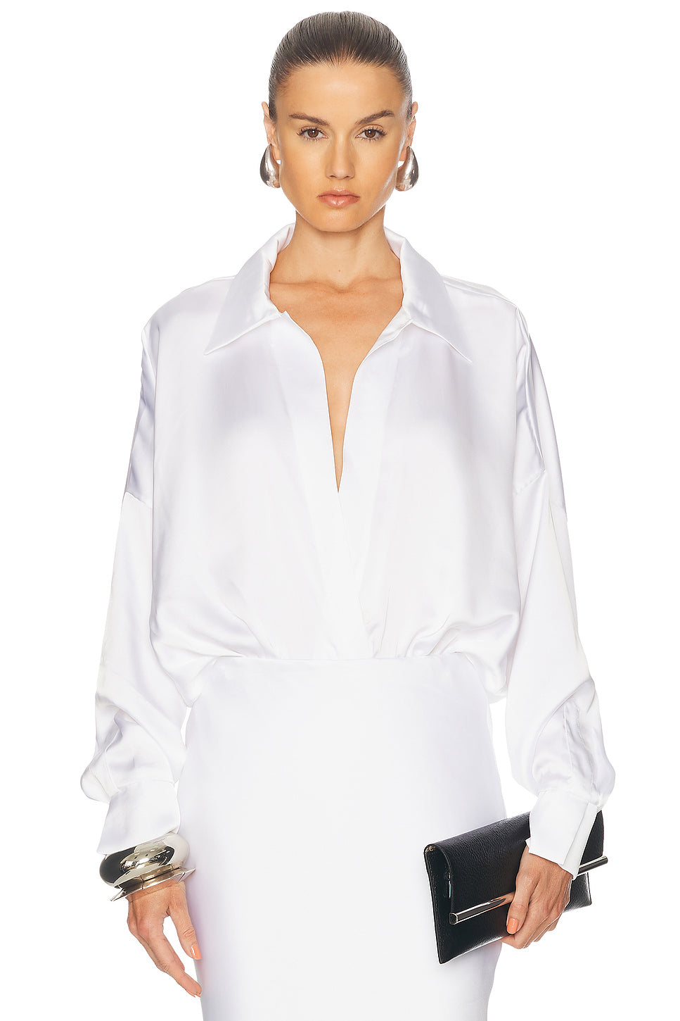 Super Oversized Boyfriend Shirt Bodysuit