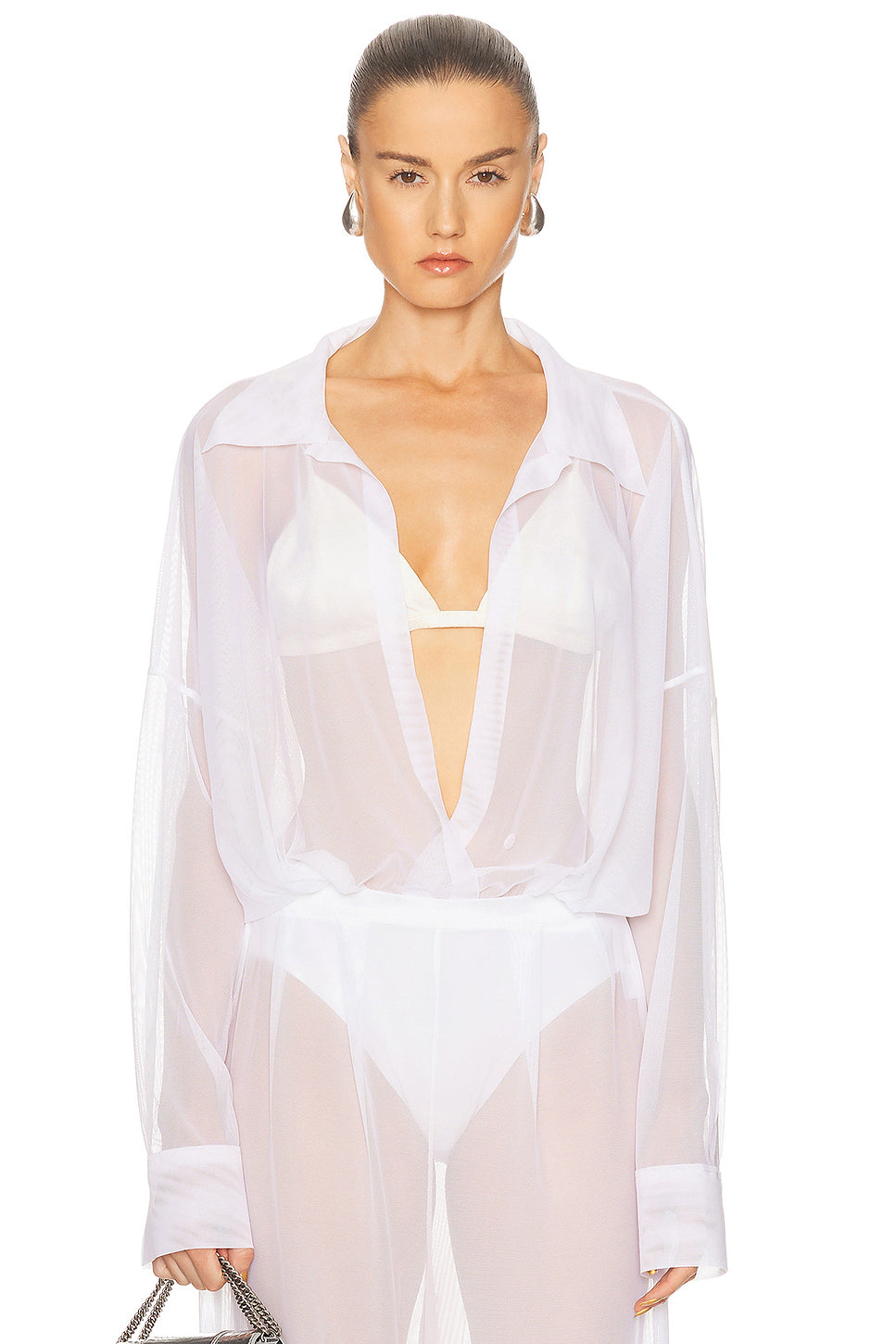 Super Oversized Boyfriend Shirt Bodysuit