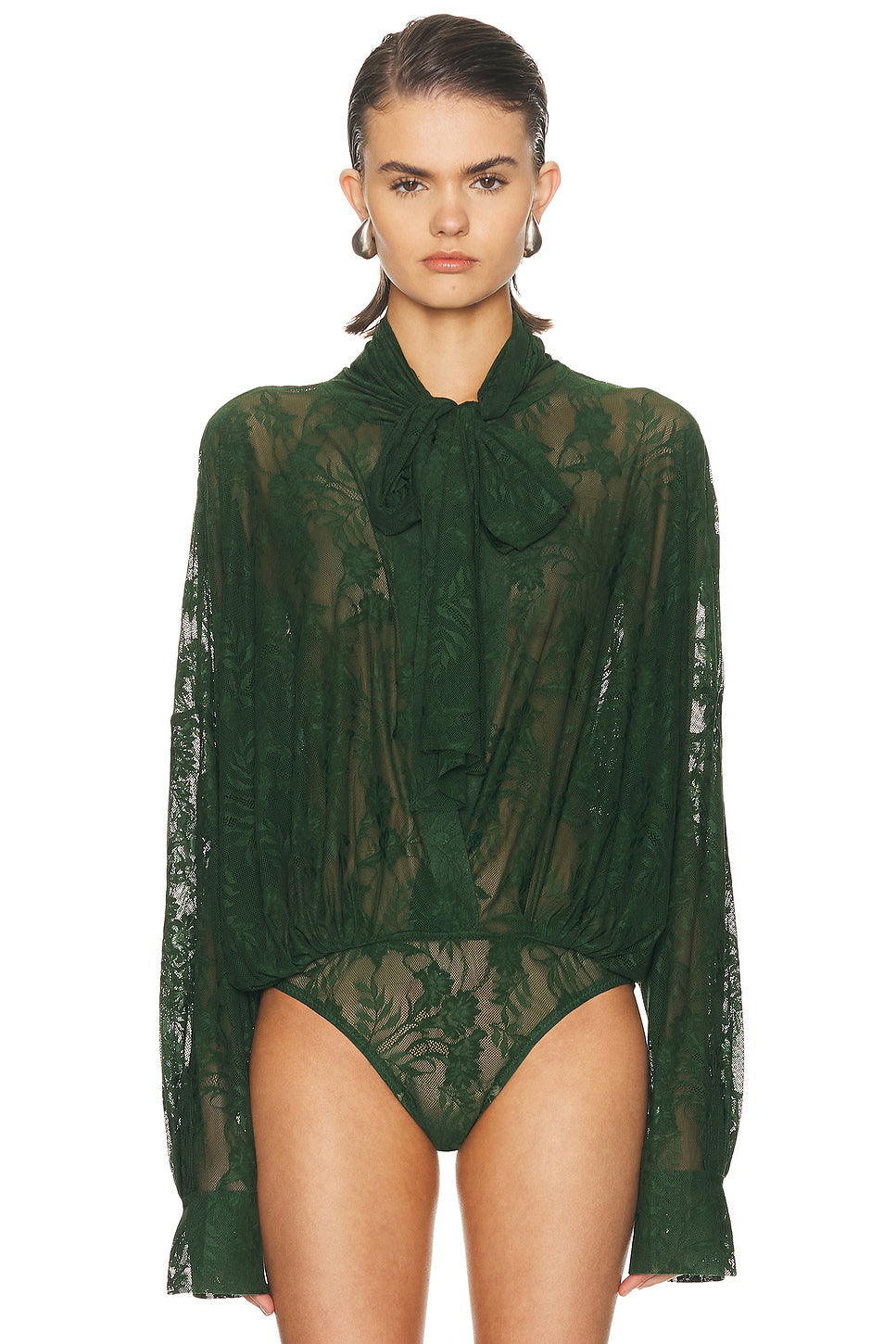Super Oversized Boyfriend Bow Bodysuit
