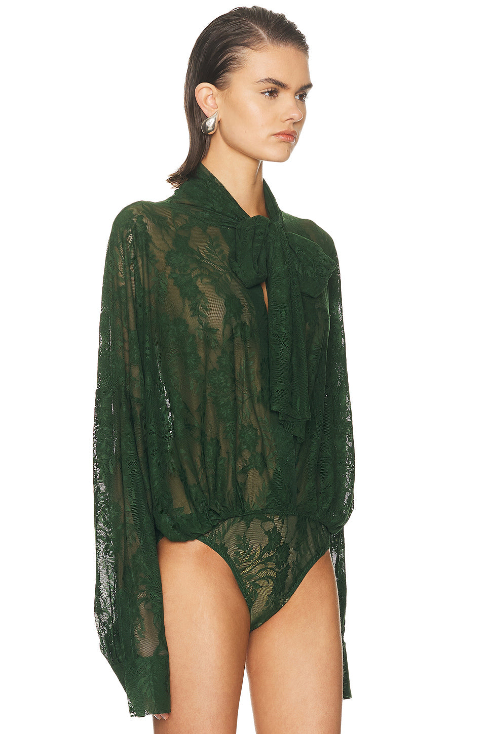 Super Oversized Boyfriend Bow Bodysuit