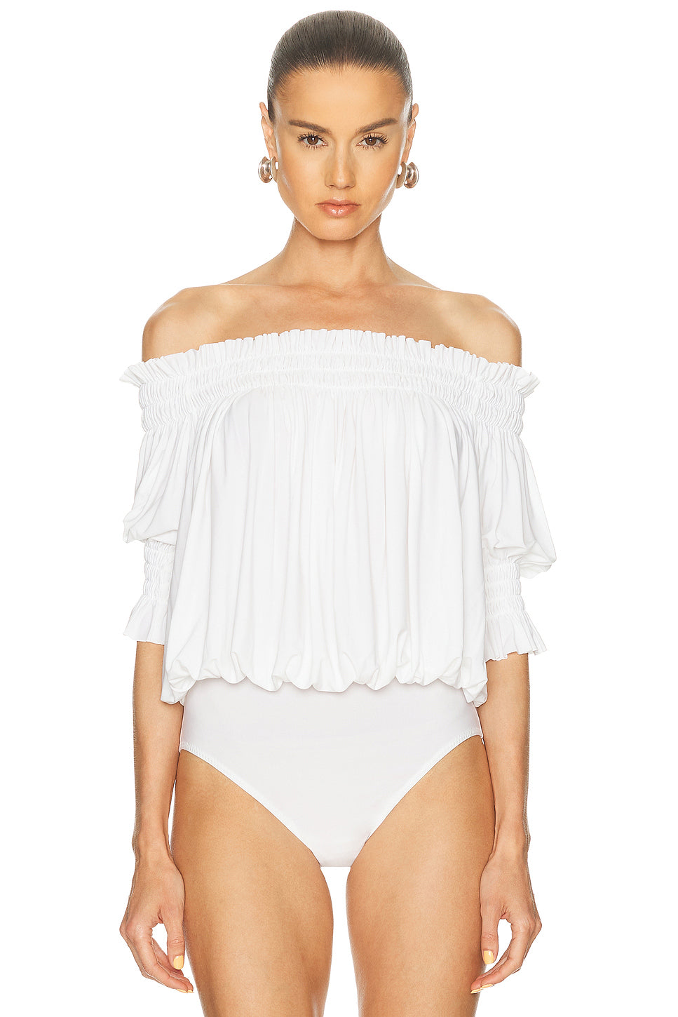 Short Sleeve Peasant Bodysuit