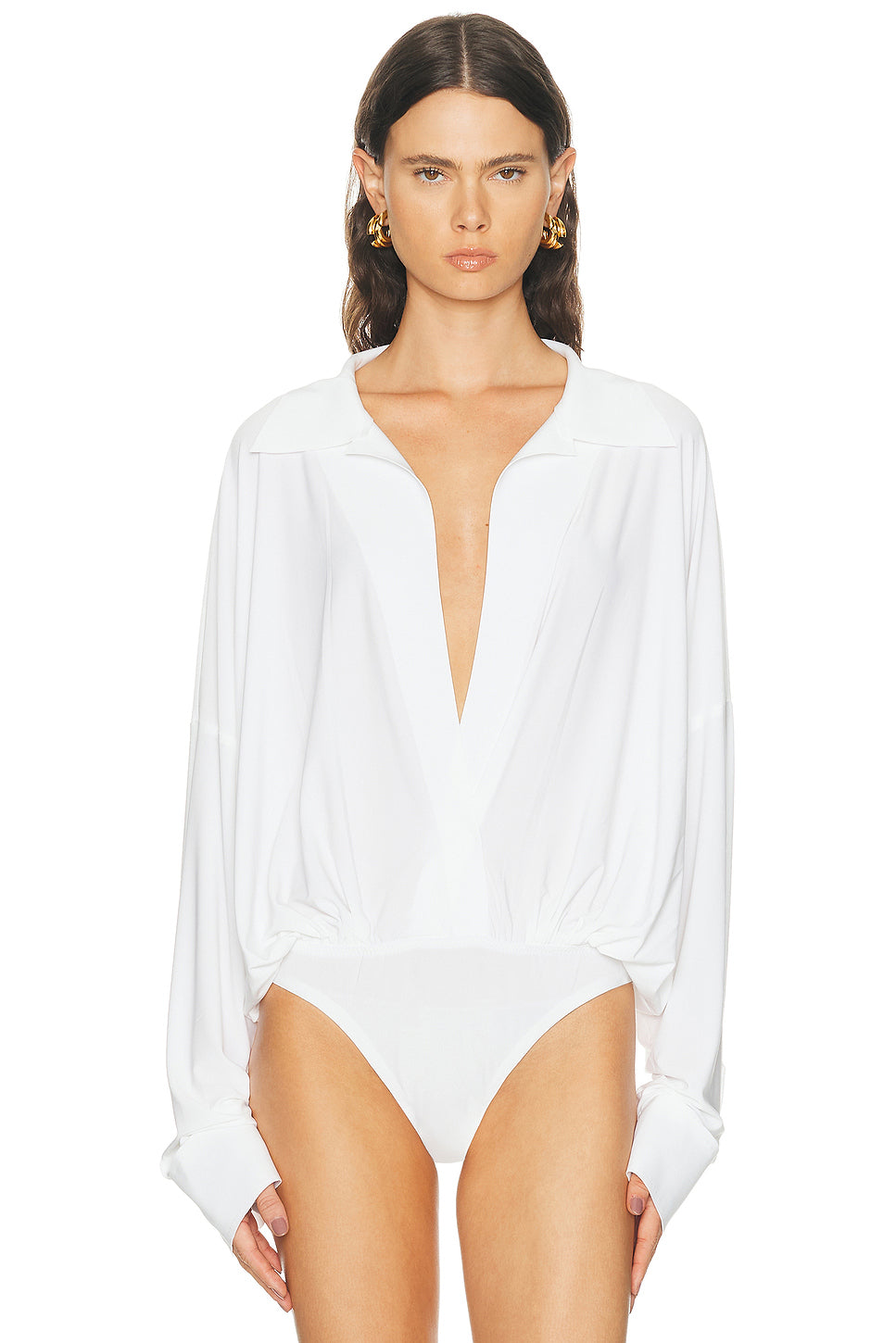 Super Oversized Boyfriend Shirt Bodysuit