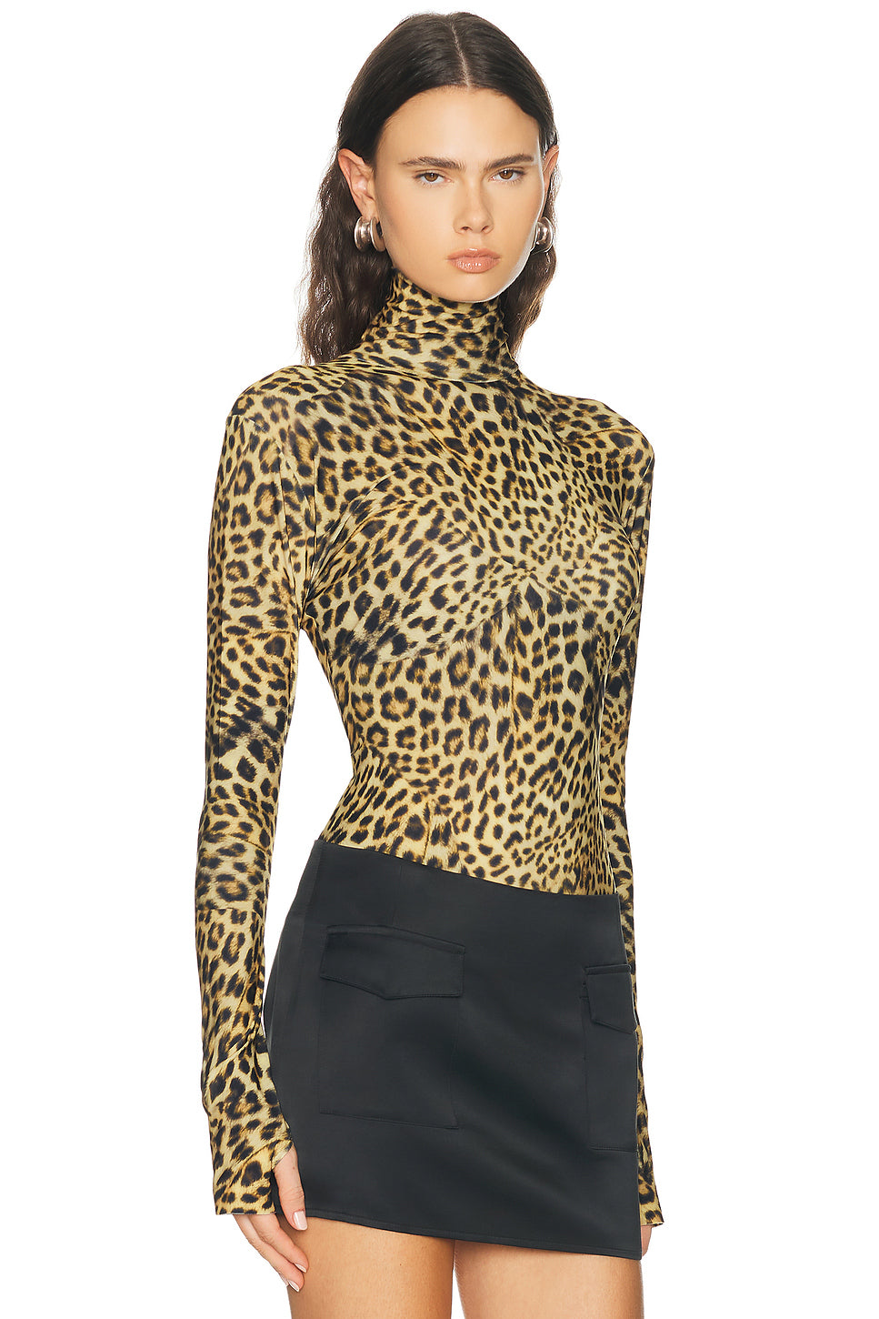 Slim Fit Long Sleeve Turtle Top