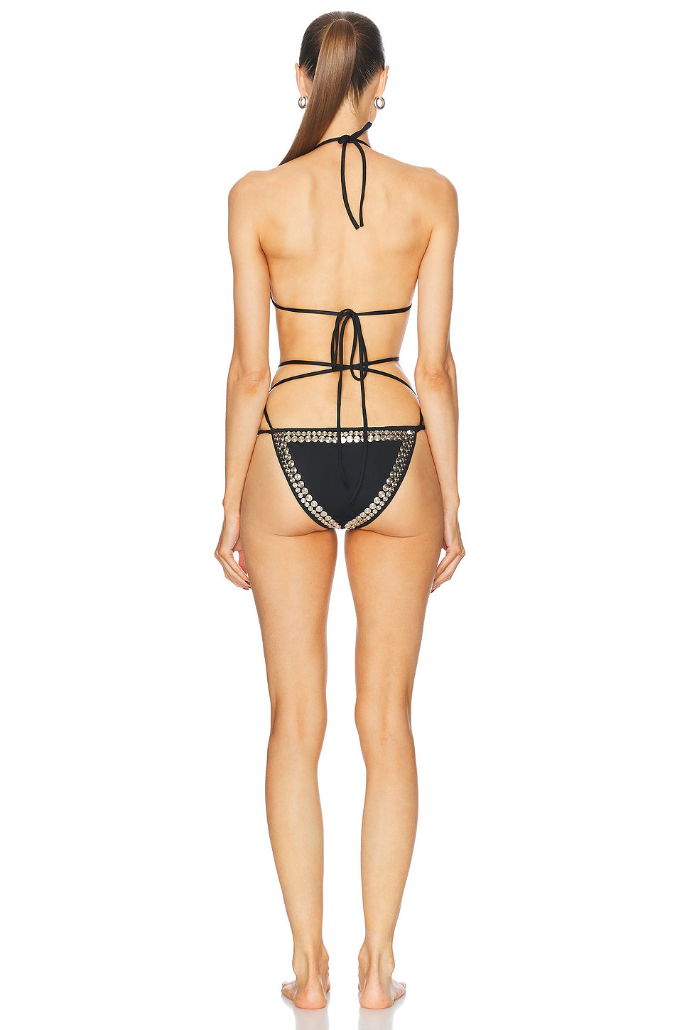 Stud Criss Cross Bikini Set