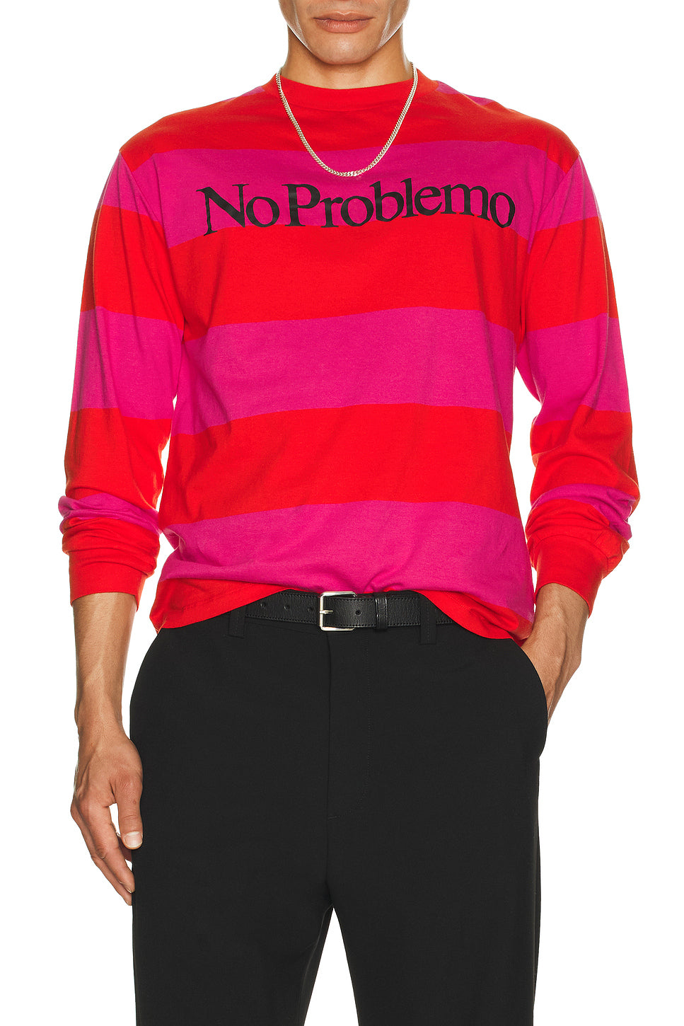 No Problemo Striped Long Sleeve Tee