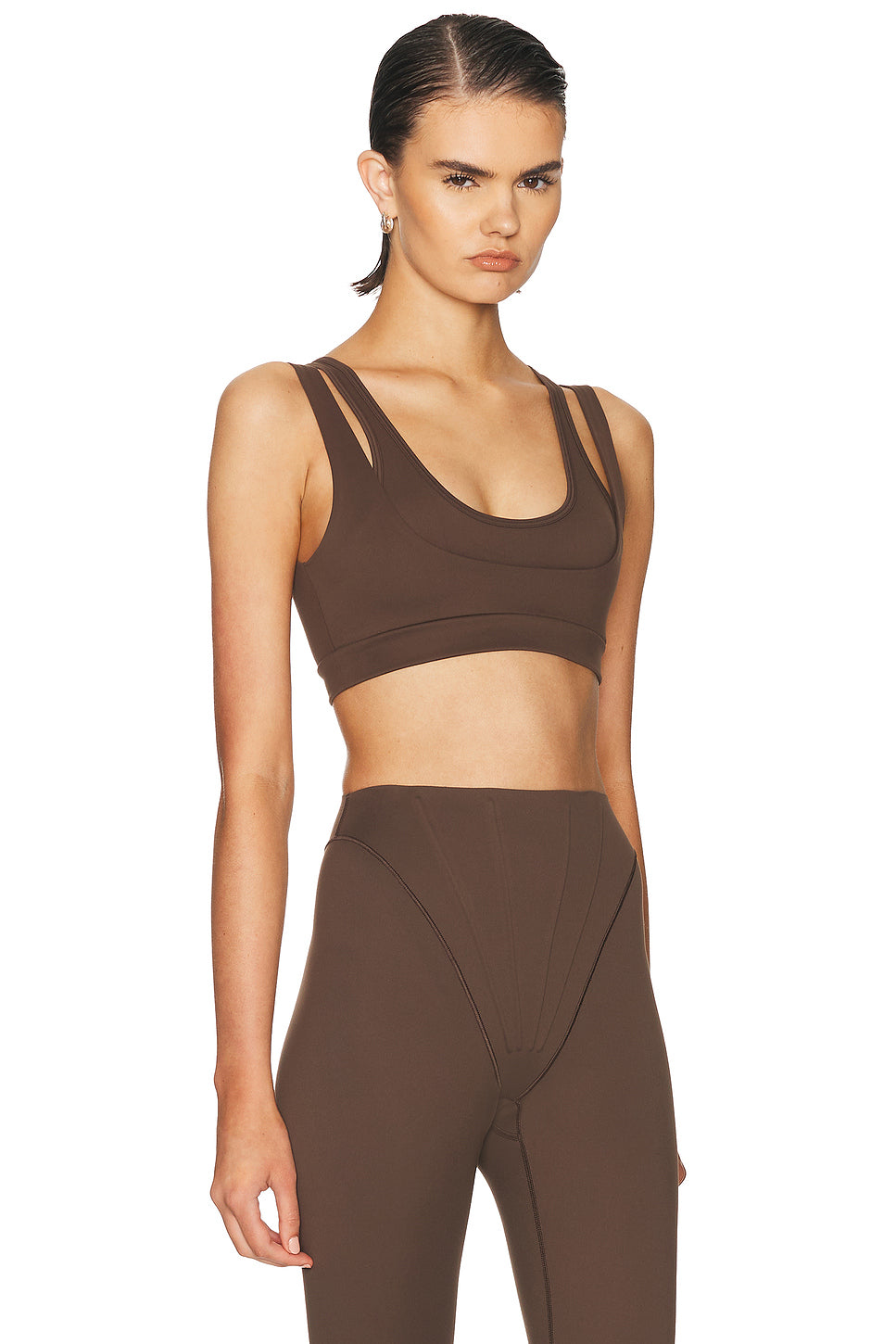 Matte Double Strap Scoop Bra