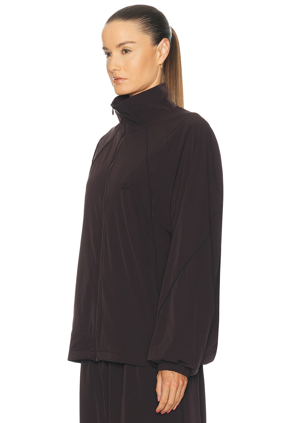 Stretch Nylon Oversized Jacket