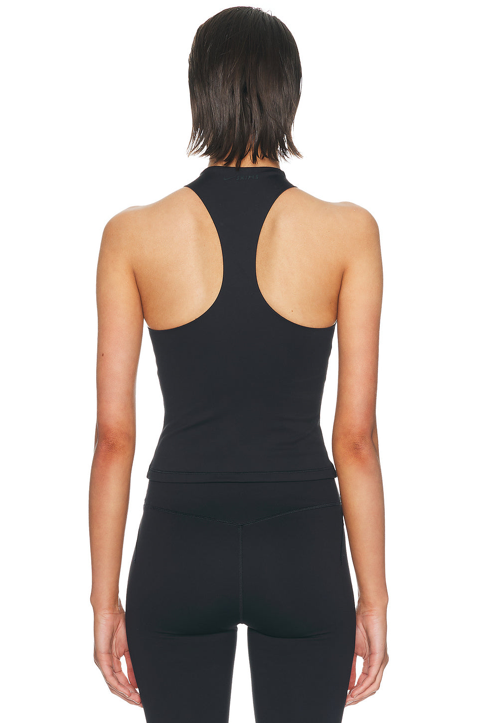 Matte Mock Neck Racer Tank Top