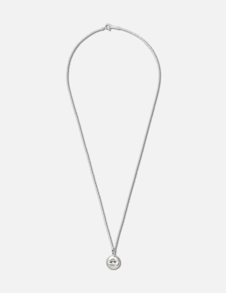 Silver Button Necklace