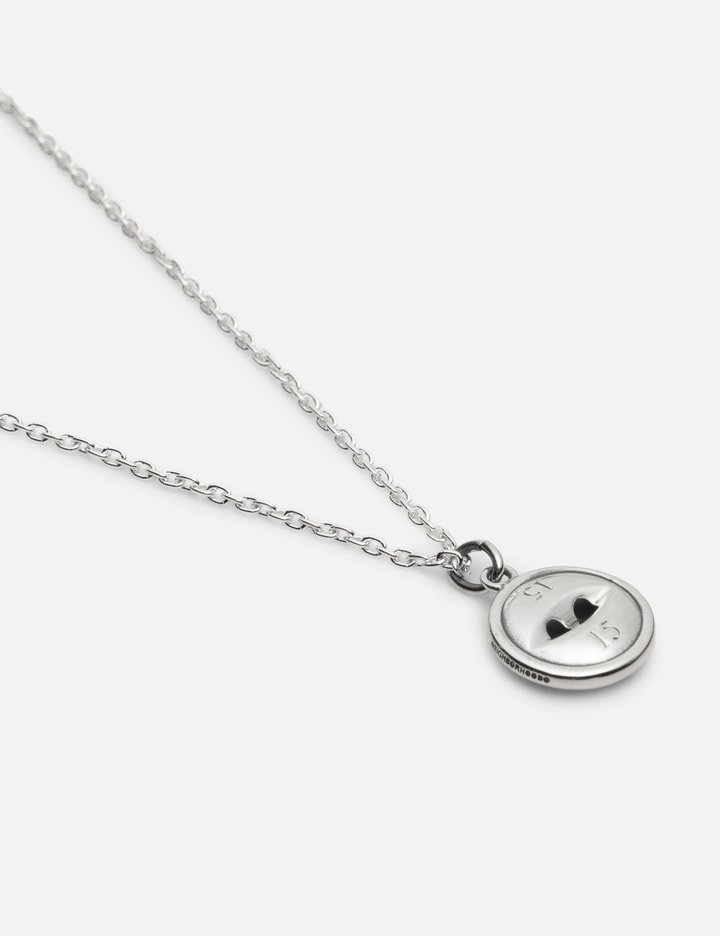Silver Button Necklace