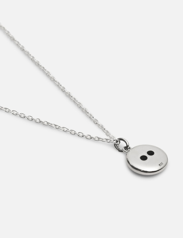 Silver Button Necklace