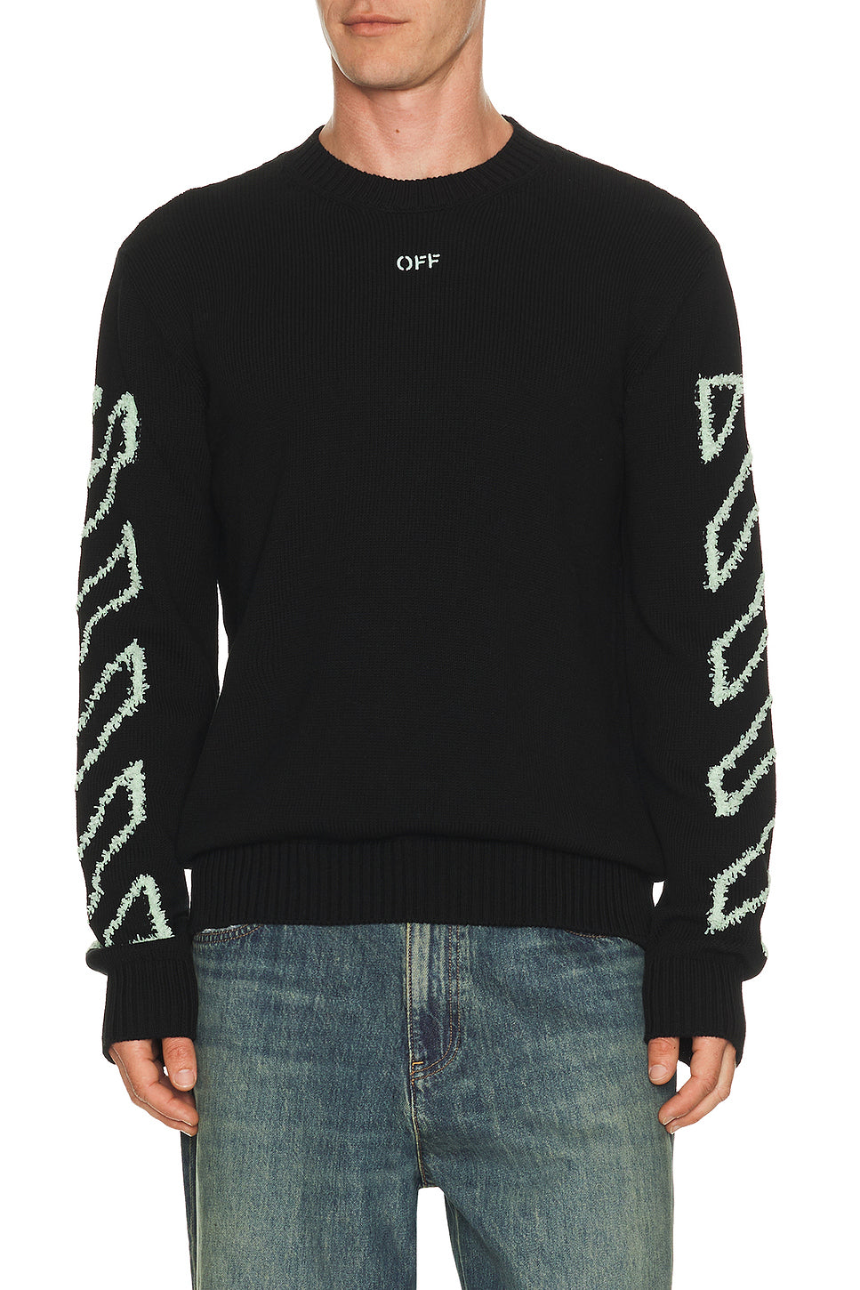 Fuzzy Knit Crew Neck Sweater