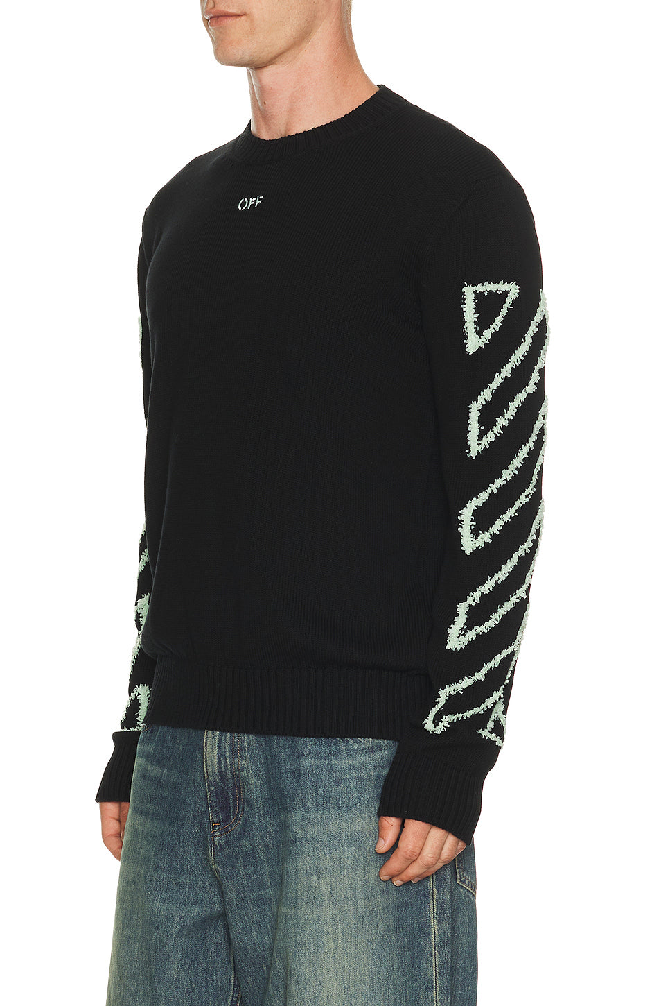 Fuzzy Knit Crew Neck Sweater