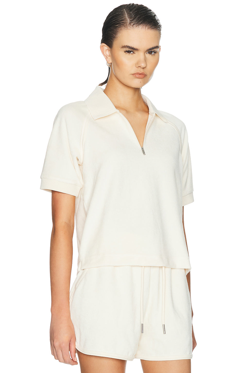 Courtside Terry Polo Top