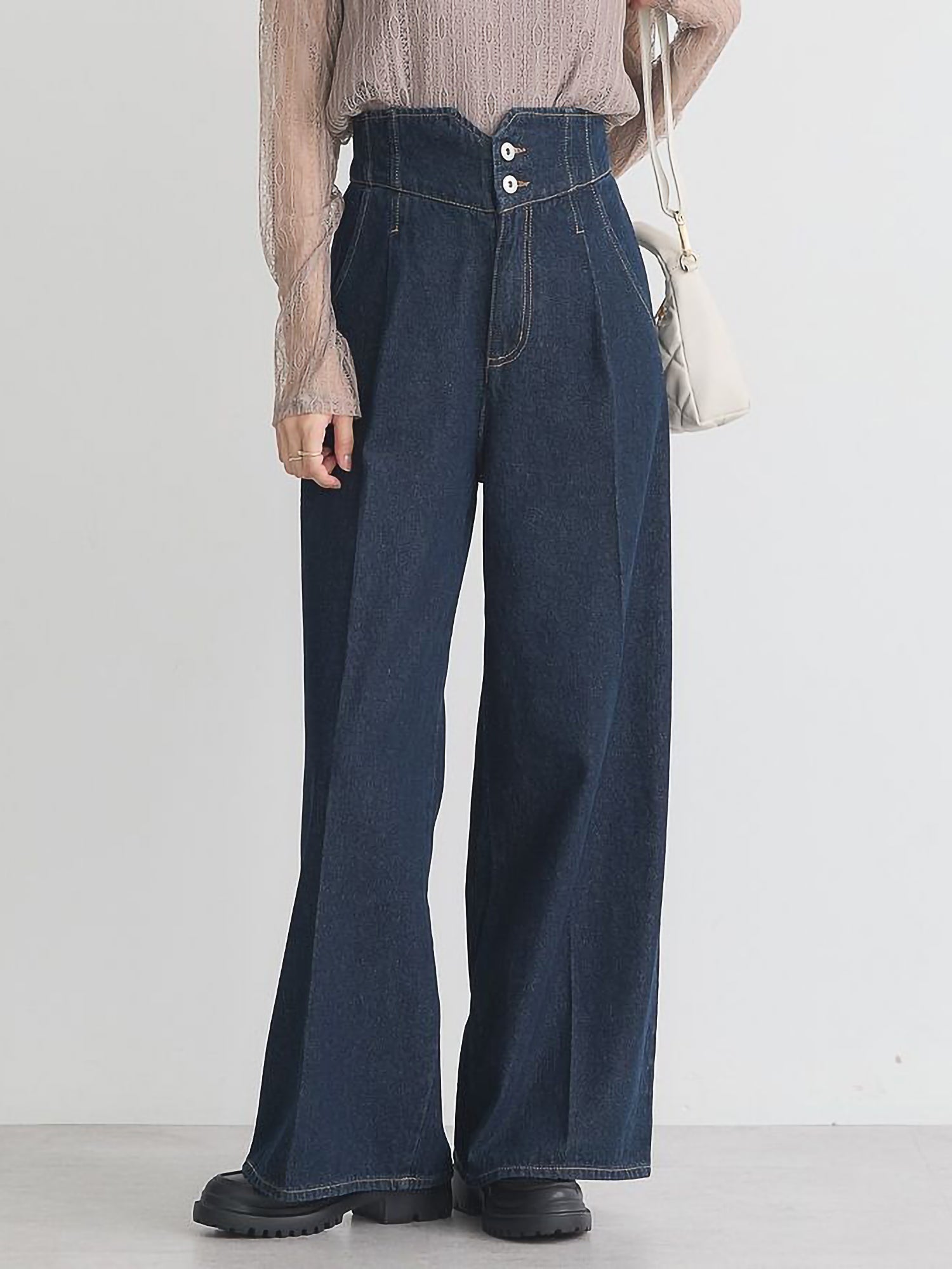 Orina High-Waisted Denim Pants