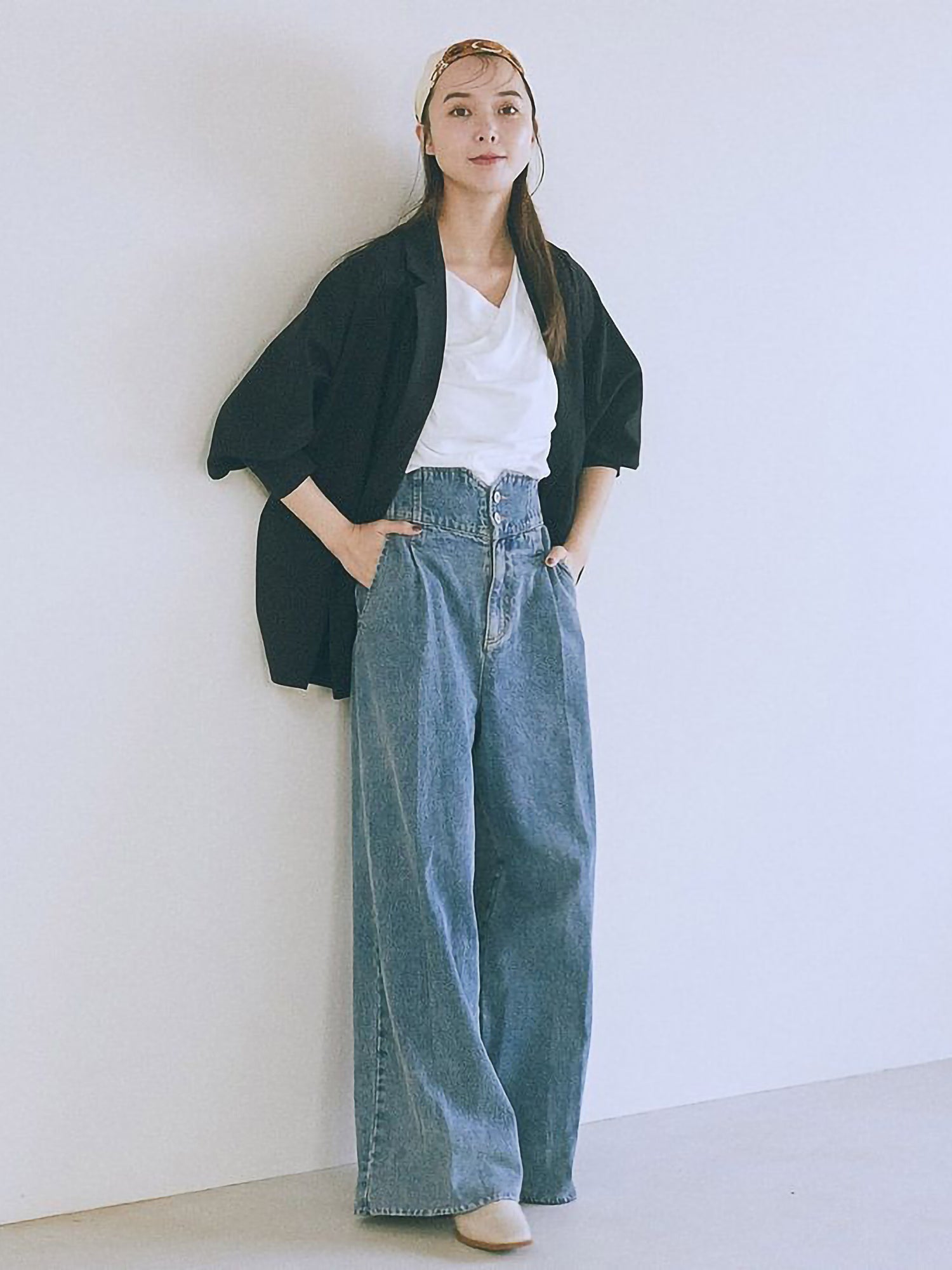 Orina High-Waisted Denim Pants