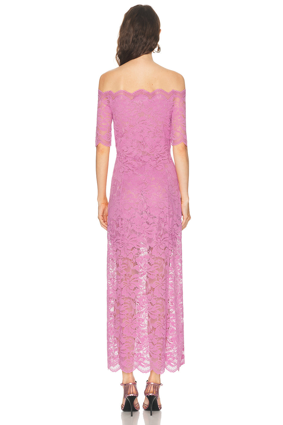 Off The Shoulder Lace Maxi Dress