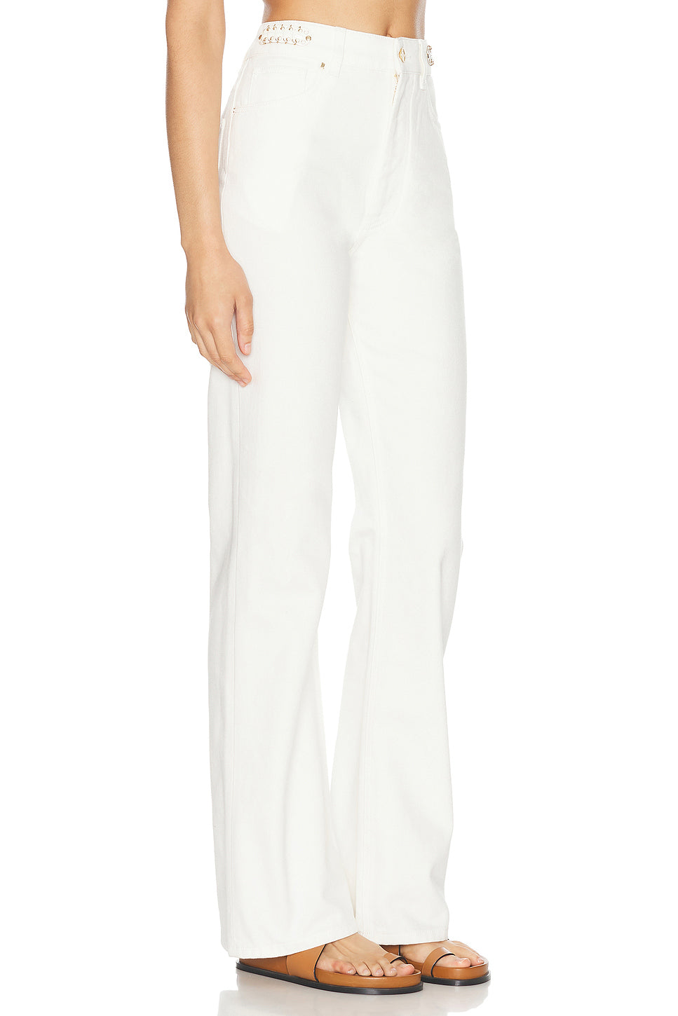 Detail Flare Leg Jeans