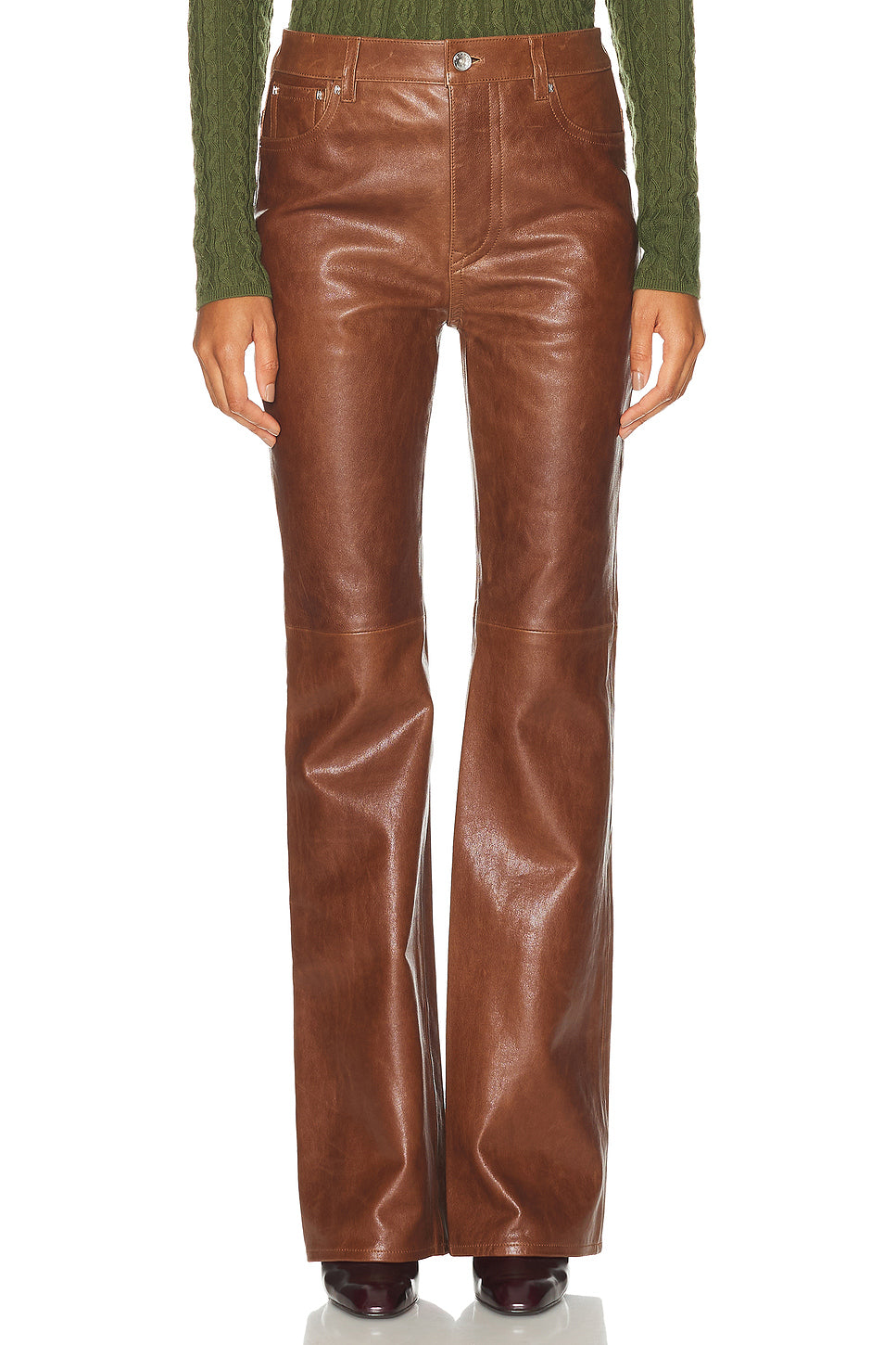 Leather Straight Leg