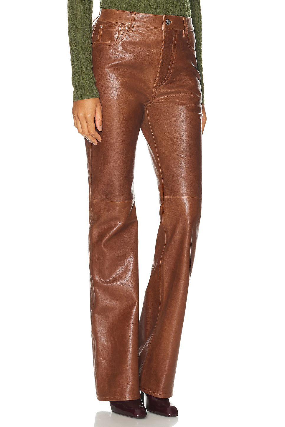 Leather Straight Leg